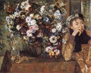 Woman and chrysanthemum Edgar Degas